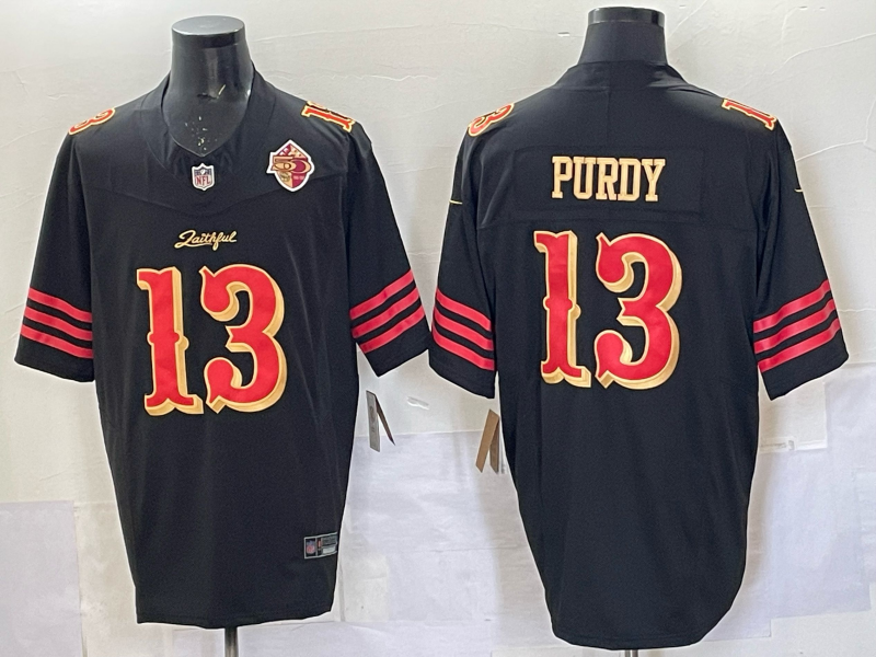 Men San Francisco 49ers 13 Purdy black Limited Nike NFL 2025 Jersey 009